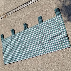 Decorative Apple green and white checkered hanging window curtain Valence